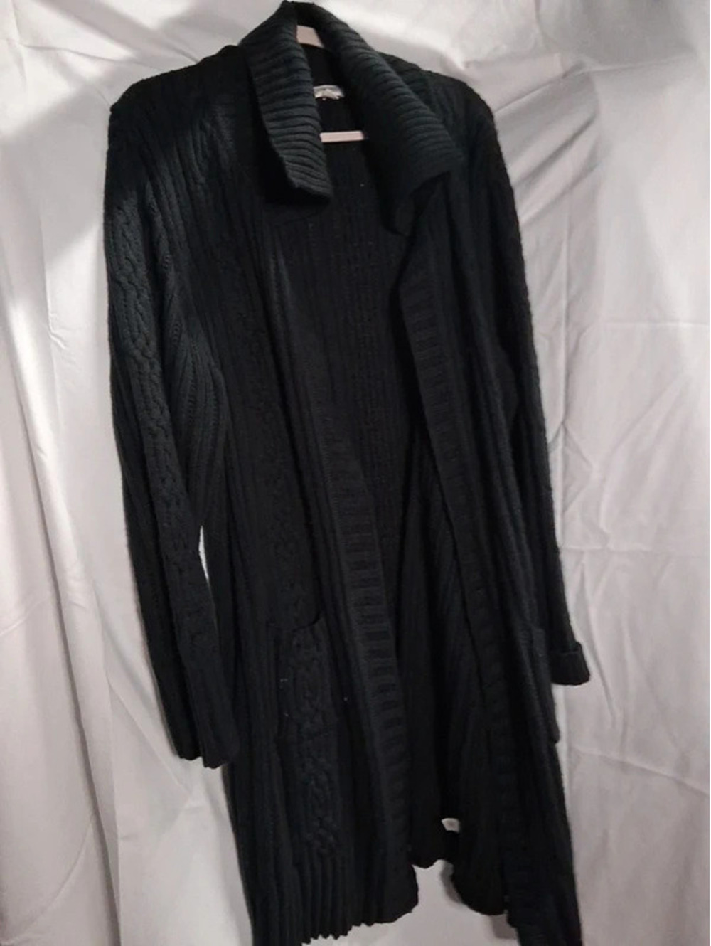 Women's St Johns Bay Black Stylish Sweater Cardigan 3x